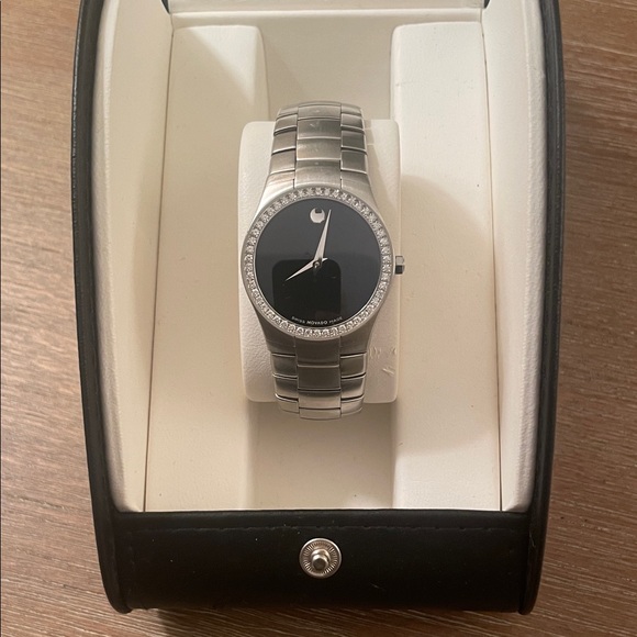 Movado Ladie’s Strato Watch with Diamond Bezel